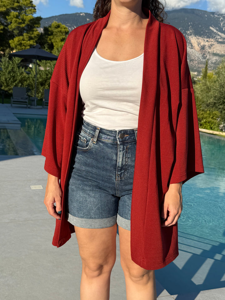 Maroon Kimono
