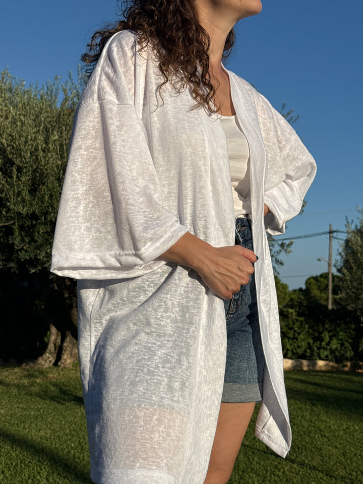 White Softy Kimono