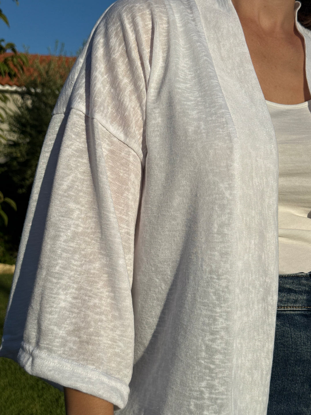 White Softy Kimono