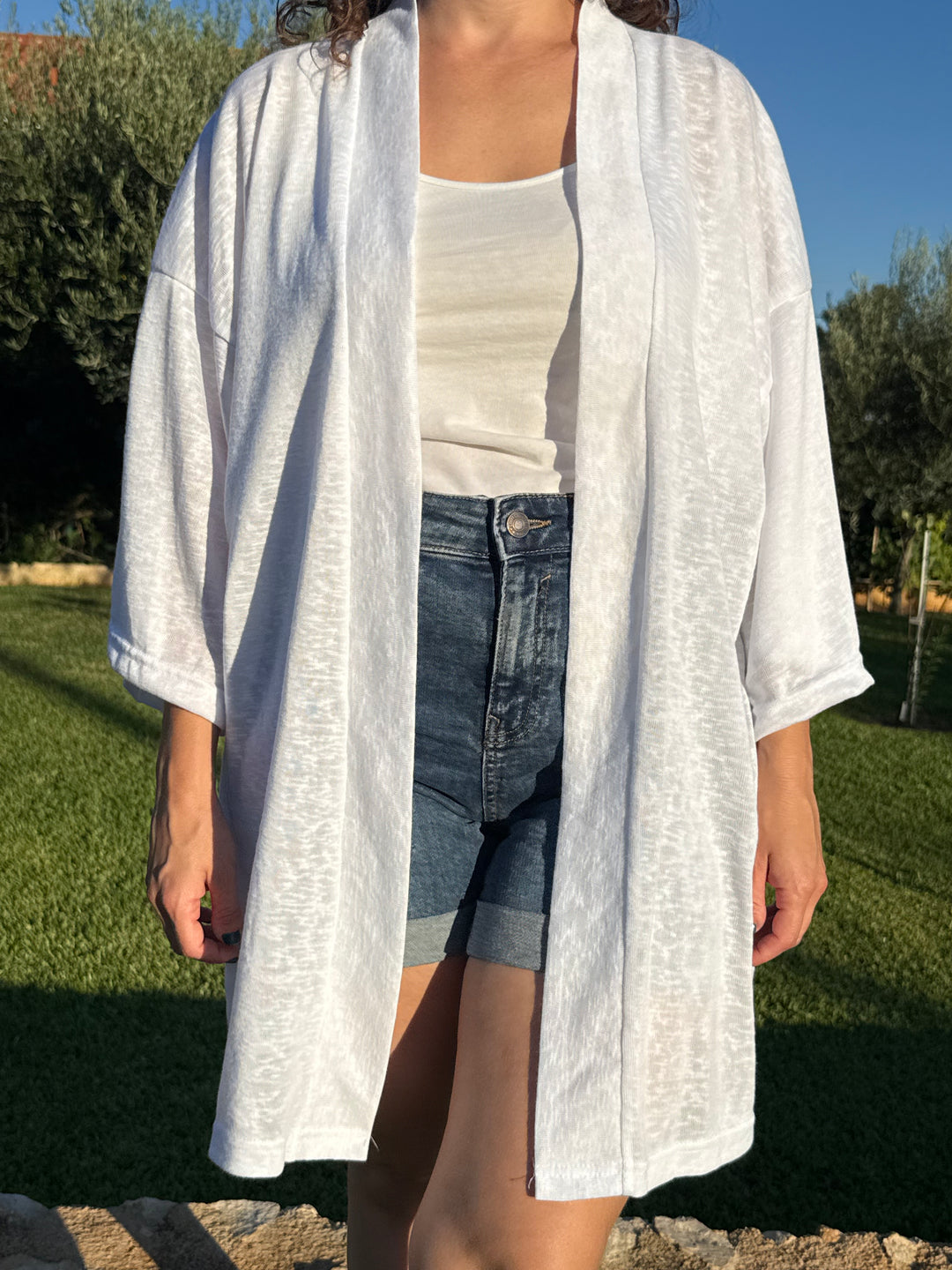 White Softy Kimono