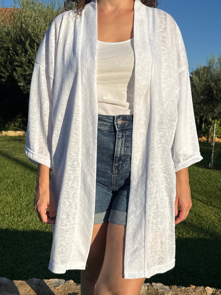 White Softy Kimono