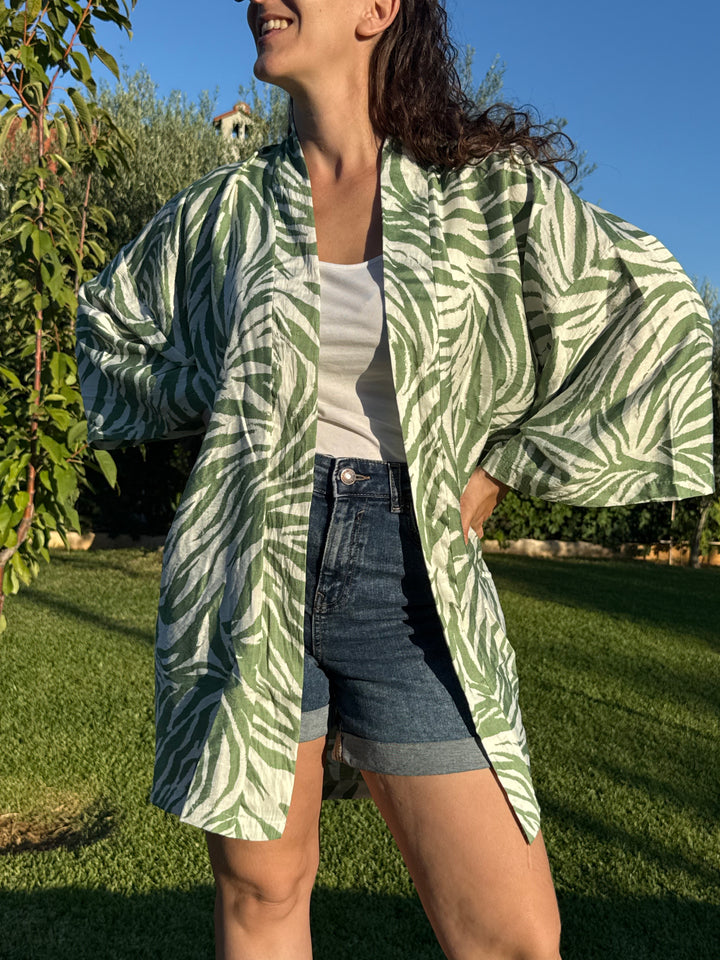 Green Zebra Kimono