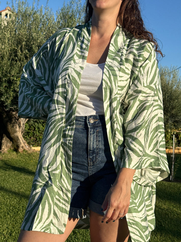 Green Zebra Kimono